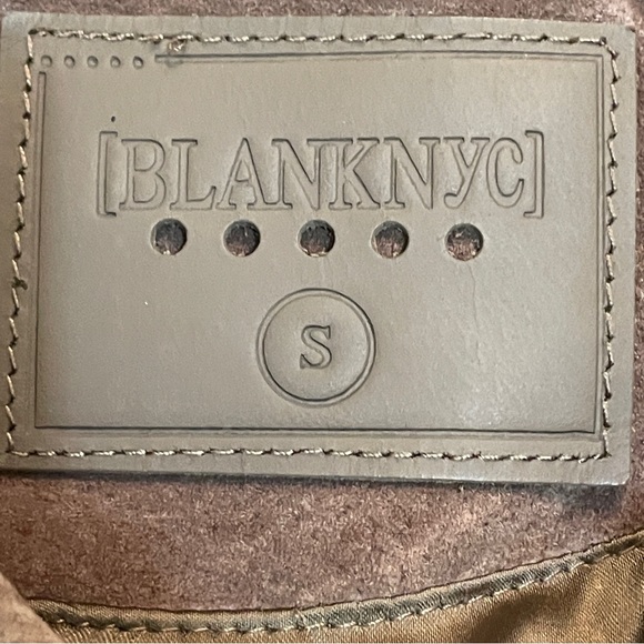 Blank NYC Brown Leather Moto Jacket Women’s S Biker Street Style Suede Zip Up - Picture 7 of 9